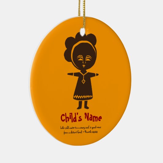 Adoptions-Liebe-Mädchen-Foto-Verzierung Keramikornament (Rechts)