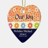 Adoptions-Mitteilungs-Andenken Keramik Ornament (Links)