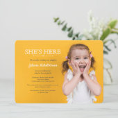 Adoptions-Party-Foto-Einladung Einladung (Stehend Vorderseite)