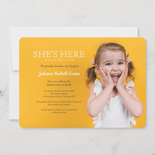 Adoptions-Party-Foto-Einladung Einladung (Vorderseite)