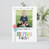 Adoptions-Party lädt ein Einladung (Stehend Vorderseite)