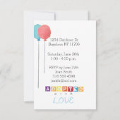 Adoptions-Party lädt ein Einladung (Rückseite)