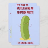 Adoptions-Party-lustige Essiggurken-Mitteilung Einladung (Vorne/Hinten)