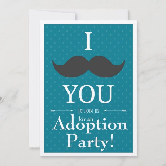 Adoptions-Party-moderne Einladung (Vorderseite)