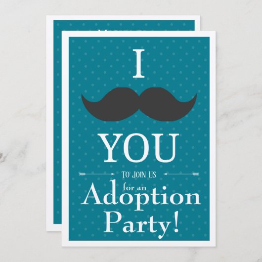 Adoptions-Party-moderne Einladung (Vorne/Hinten)