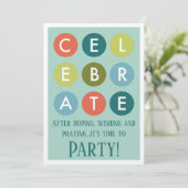 Adoptions-Party-moderne Kreis-Mitteilung Einladung (Stehend Vorderseite)