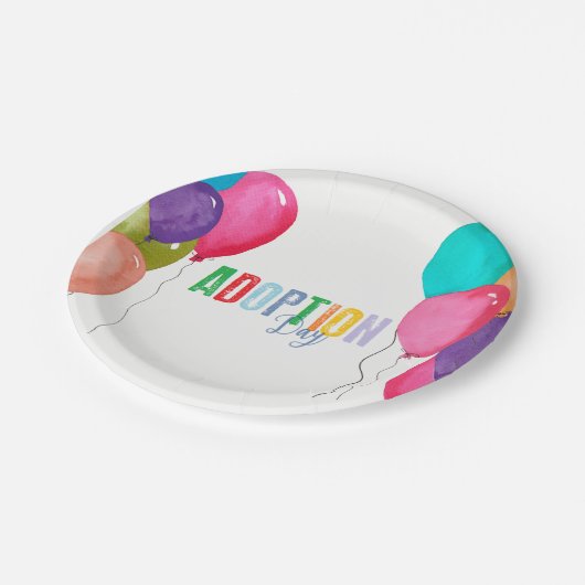 Adoptions-Party-Sammlung Pappteller (Schrägansicht)