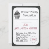 Adoptions-Party-Tafel-Kuchen-Mitteilung Einladung (Vorderseite)