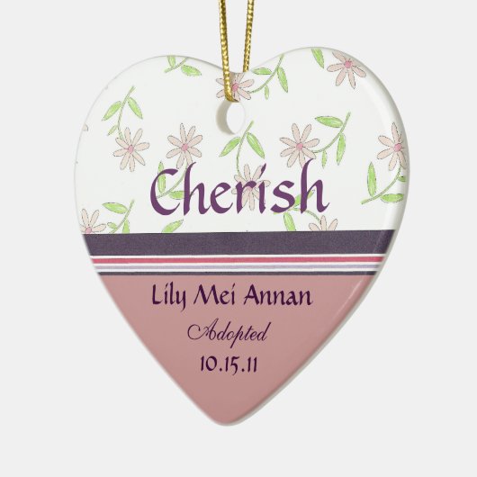 Adoptions-Verzierung Keramik Ornament (Links)