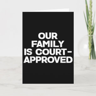 Adoptionsankündigungs-Tag Familie genehmigt Karte