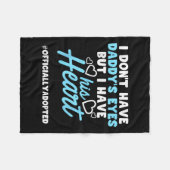 Adoptionsankündigungs-Tag Familie Vater Herz Fleecedecke (Vorderseite (Horizontal))