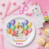 Adoptionsfeier Gotcha-Tag Dreifarbenkatze Haustier Pappteller (Party)