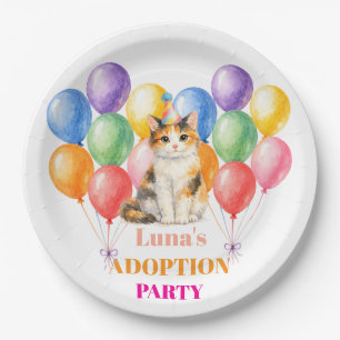 Adoptionsfeier Gotcha-Tag Dreifarbenkatze Haustier Pappteller