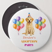 Adoptionsfeier Gotcha-Tag Labrador Hund Haustier Button (Vorne & Hinten)