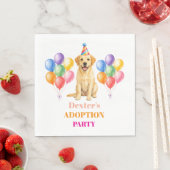 Adoptionsfeier Gotcha-Tag Labrador Hund Haustier Serviette (Beispiel)
