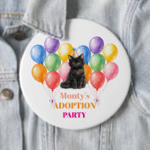 Adoptionsfeier Gotcha-Tag Schwarze Katze Haustier Button (Beispiel)