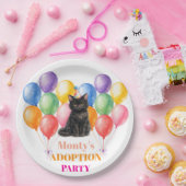 Adoptionsfeier Gotcha-Tag Schwarze Katze Haustier Pappteller (Party)