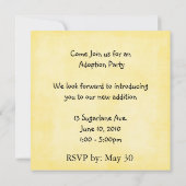 AdoptionstagesParty Einladung (Rückseite)