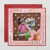 AdoptionstagesParty Einladung (Vorne/Hinten)