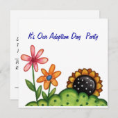 AdoptionstagesParty Einladung (Vorne/Hinten)