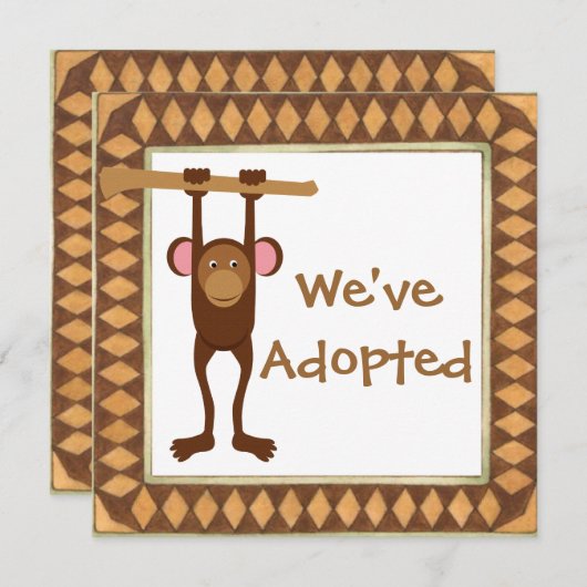 AdoptionstagesParty Einladung (Vorne/Hinten)