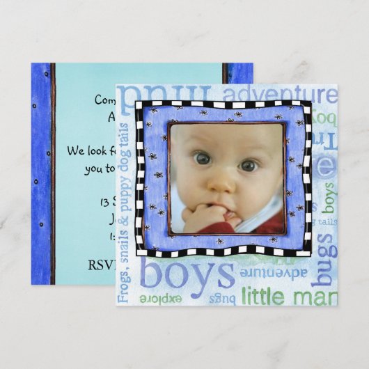 AdoptionstagesParty Einladung (Vorne/Hinten)