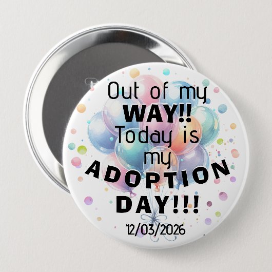 Adoptionstags-Button Button (Vorne & Hinten)