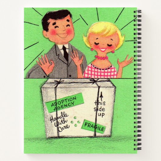Adoptiveltern-Notebook der 1950er Jahre Notizblock (Rückseite)