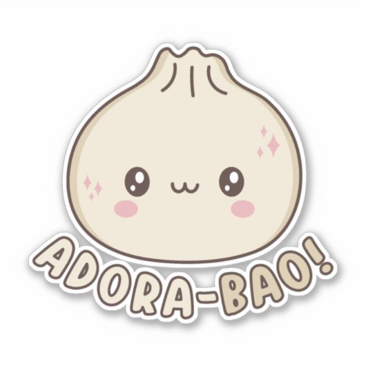 Adora-Bao Niedlich Kawaii Bao Dumpling Pun Lover Aufkleber (Vorderseite)