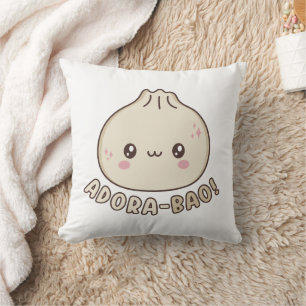 Adora-Bao Niedlich Kawaii Bao Dumpling Pun Lover Kissen