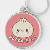 Adora-Bao Niedlich Kawaii Bao Dumpling Pun Lover Schlüsselanhänger (Vorne)