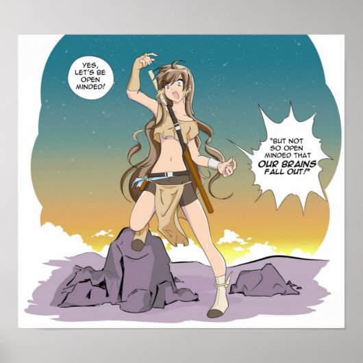 Adora Ztarr "Lasst uns offen denken" Poster (Vorne)