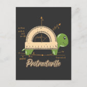 Adorabe Math Protractor Turtle Kids School Postkarte (Vorderseite)