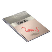 Adorabe Niedlich Flamingos in Liebe - Personalisie Notizblock (Rechte Seite)