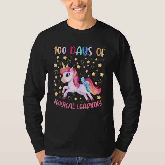 Adorable 100 Days of Magical Learning School Unico T-Shirt (Vorderseite)