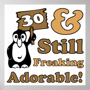 Adorable 30. Geburtstag Poster