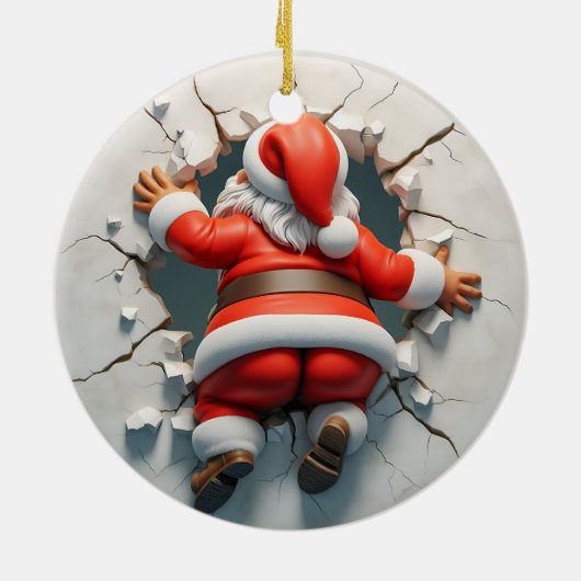 Adorable 3d Weihnachtszeit Keramik Ornament (Hinten)