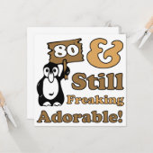Adorable 80. Geburtstag Karte (Vorderseite/Rückseite Beispiel)