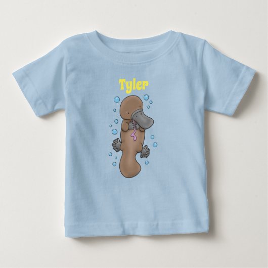 Adorable Abbildung des Cartoon der Babyplatypus Baby T-shirt (Vorderseite)