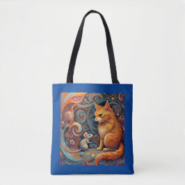 Adorable Abstrakte Cat & Mouse-Tasche Tasche