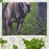 Adorable Abstrakte Kleine Elche Geschirrtuch (Gefaltet)