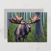 Adorable Abstrakte Kleine Elche Postkarte (Vorne/Hinten)