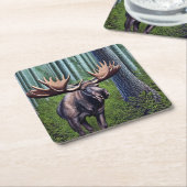 Adorable Abstrakte Kleine Elche Rechteckiger Pappuntersetzer (angewinkelt)