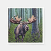 Adorable Abstrakte Kleine Elche Serviette (Vorderseite)