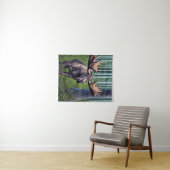 Adorable Abstrakte Kleine Elche Wandteppich (Beispiel (Horizontal))