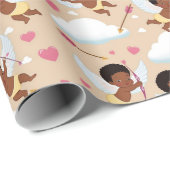 Adorable Afrikanisch-Amerikanische Plattform mit H Geschenkpapier (Rolleneckpunkt)