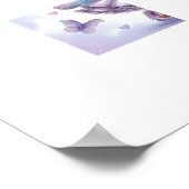 Adorable Afro Puff Baby Girl Pastel Lila Poster (Ecke)