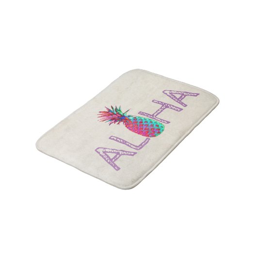 Adorable Aloha Hawaiian Ananas Badematte (Schrägansicht)