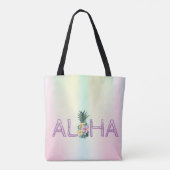 Adorable Aloha Hawaiian Ananas Blume farbenfroh Tasche (Rückseite)