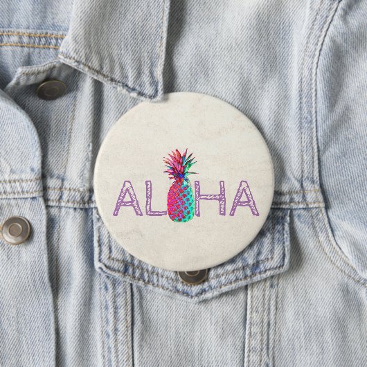 Adorable Aloha Hawaiian Ananas Button (Beispiel)